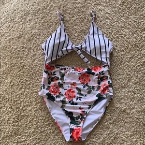 Cute shein cut out swim suit